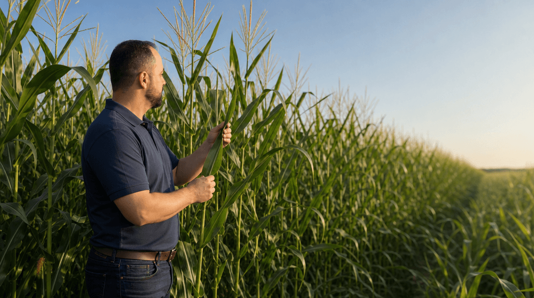 Produtor rural usando o GestSilo no campo